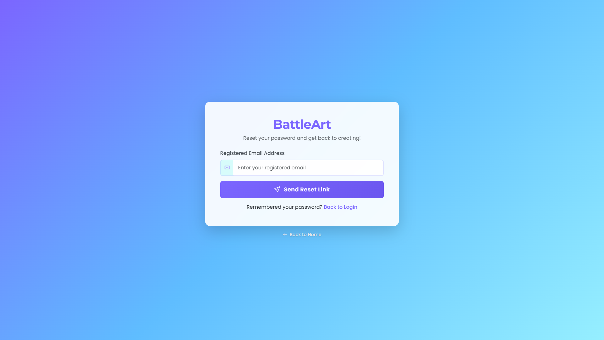 Forgot Password Screenshot