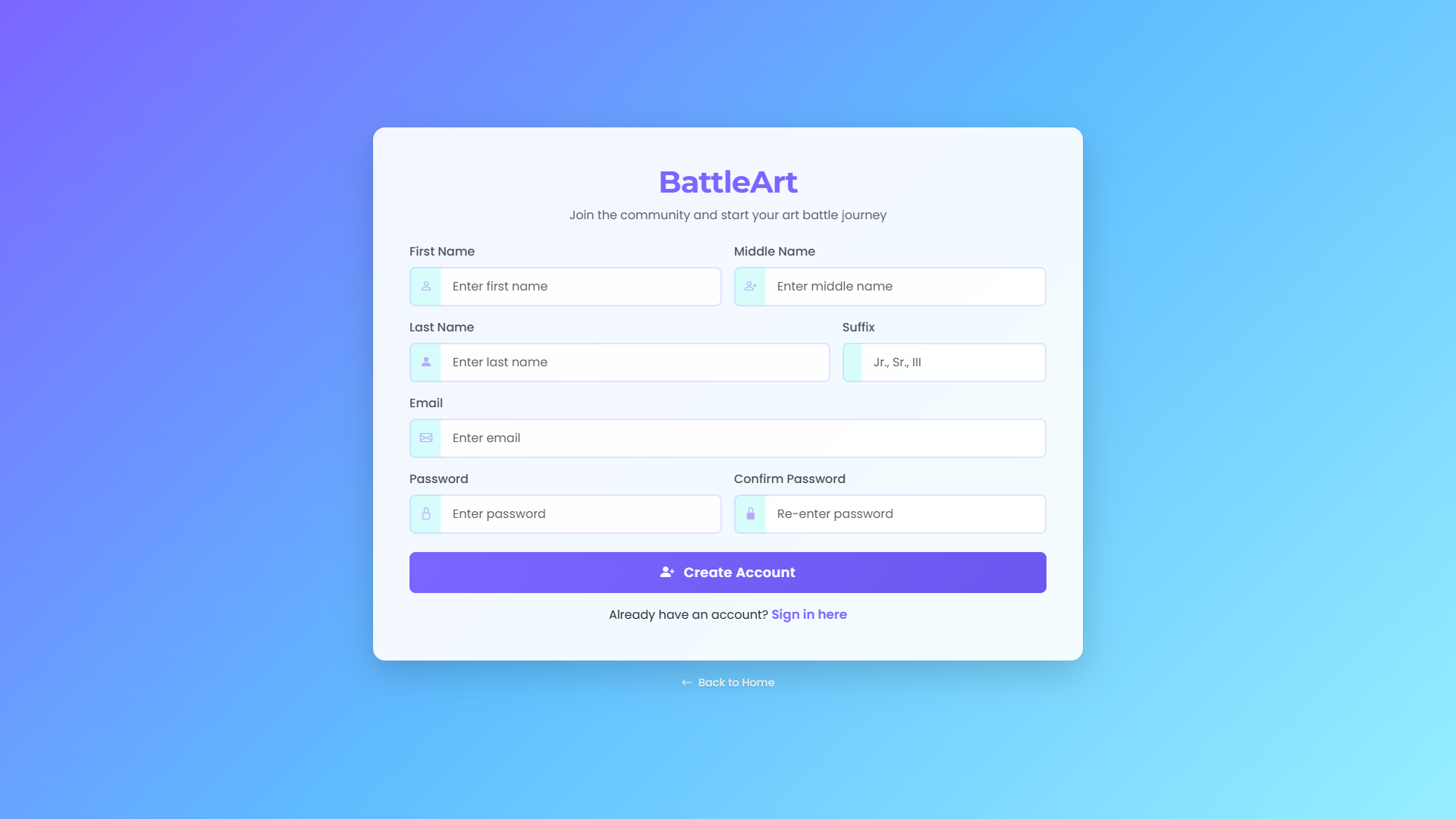 Registration Screenshot